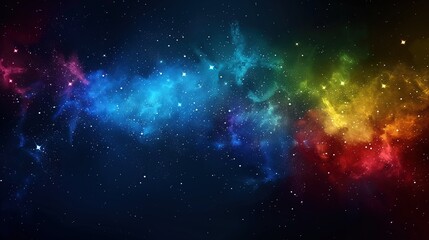 Naklejka premium A vibrant and dynamic space illuminated by a multitude of stars, creating a mesmerizing display of colors and light