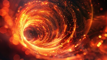 The image shows a fiery orange vortex.