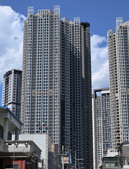 High-rise residential-commercial apartment complex in a redevelopment area in Seoul, South Korea