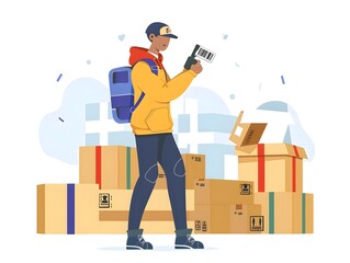 Delivery Person Scanning Package for Efficient Tracking