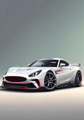car on grey background