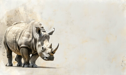 World Rhino Day copy space background