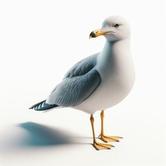 seagull on a white background