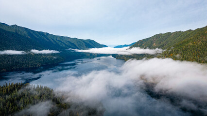 lake and mountains