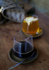 A Glass of Traditional Vietnamese black coffee