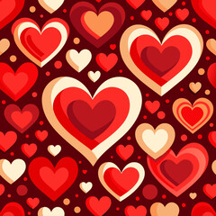 Romantic Seamless Heart Patterns for Valentine's Day