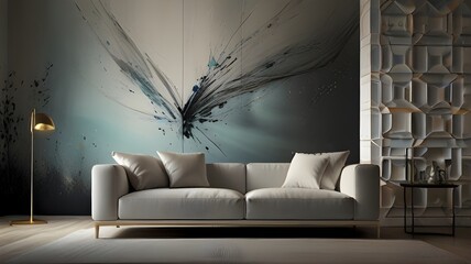 modern living room with sofa