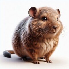 hamster on white