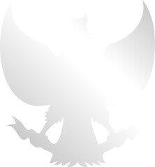 Silhouette of the Indonesian Silver Garuda
