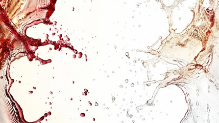 Red and white wine splash with copy space, wine day