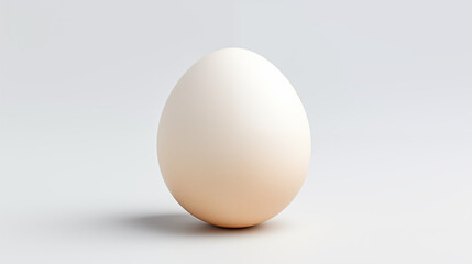 one white egg on an isolated white background