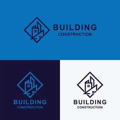 Building logo graphic design vector illustration