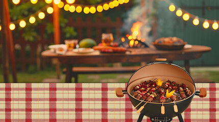 Barbecue party blank invitation