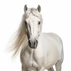 Obraz premium majestic horse in a white background