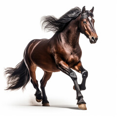 Obraz premium majestic horse in a white background