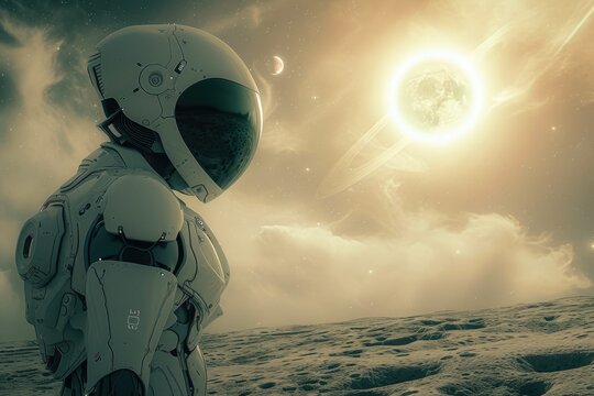Eclipse Encounter: A Robot's Reflection