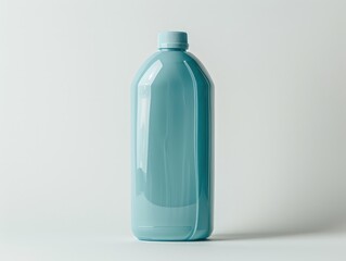 light blue bottle of shampoo, used for product image display with a flat color background