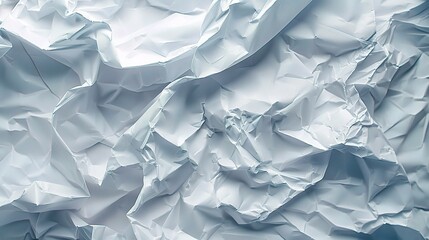 Fototapeta premium A crumpled white sheet with a rough texture, perfect for a background showcasing aged paper or abstract designs