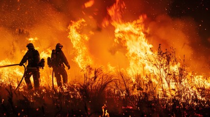 Firefighters battle a dramatic wildfire caused by climate change
