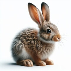 rabbit on white background