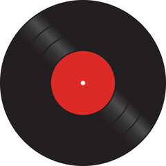 Realistic vinyl record. Vector, record for gramophone. Classic vinyl record for music. Editable isolated object
