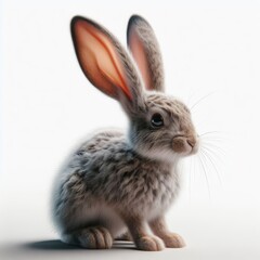 Fototapeta premium rabbit on white background