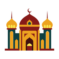 Mosque Vector Eid Mubarak Mosque