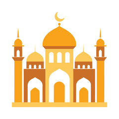 Mosque Vector Eid Mubarak Mosque