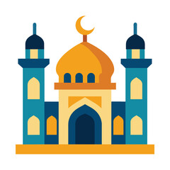 Mosque Vector Eid Mubarak Mosque