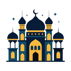 Mosque Vector Eid Mubarak Mosque