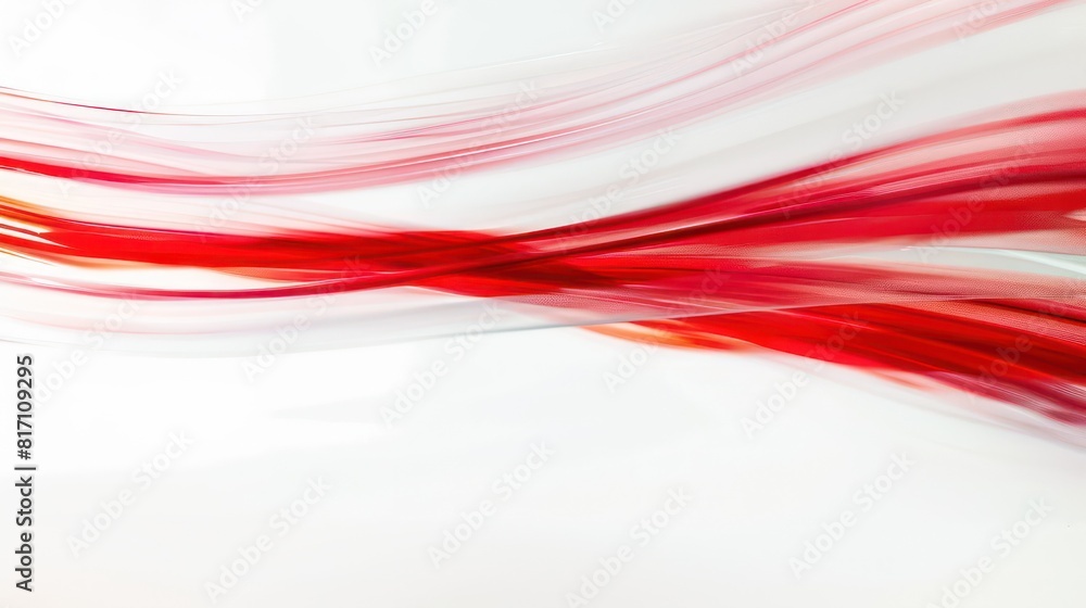 Wall mural red stripes minimal wallpaper, dynamic and nice perspective with white background