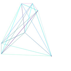 An abstract isolated futuristic node network connection design element.