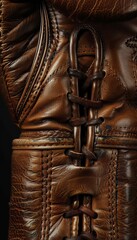 Detailed View of Youth-Sized Boxing Glove Highlighting Texture and Craftsmanship