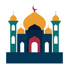 Mosque Vector Eid Mubarak Mosque
