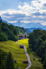 Image of Chapels & Hermitages in mountainous landscapes printed on Printed Glass Basin Splashbacks