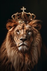 A Lion With A Crown On Its Head Lion Of Judah Exuding Strength And Power