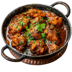 Chicken karahi on transparent background 