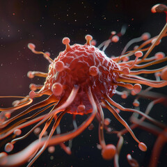 High-Resolution Image of a Human Cancer Cell
