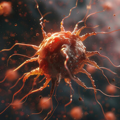 High-Resolution Image of a Human Cancer Cell