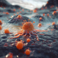 High-Resolution Image of a Human Cancer Cell