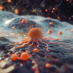 High-Resolution Image of a Human Cancer Cell