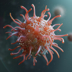 High-Resolution Image of a Human Cancer Cell