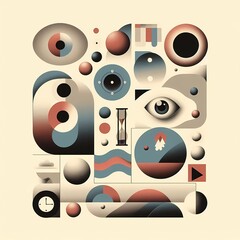 abstract artwork with surrealism style,Generative AI