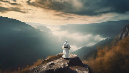 monk on the mountains