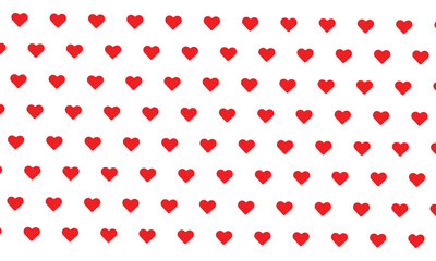 Red heart icons seamless pattern.