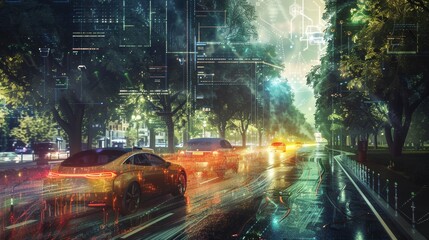 Futuristic Autonomous Car Navigation in Urban Environment with Real-Time Traffic and Weather Updates