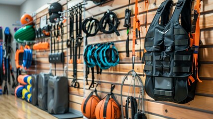 Comprehensive Collection of Basketball Training Equipment in a Modern Gym