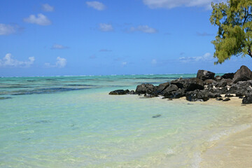 Mauritius, picturesque Ile aux cerfs in Mahebourg area