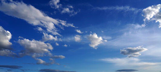blue sky with fantastic clouds for photo background