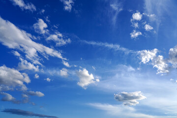 blue sky with fantastic clouds for photo background